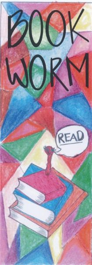Bookmark design winner Dhruv G. for 11 to 13 age group.