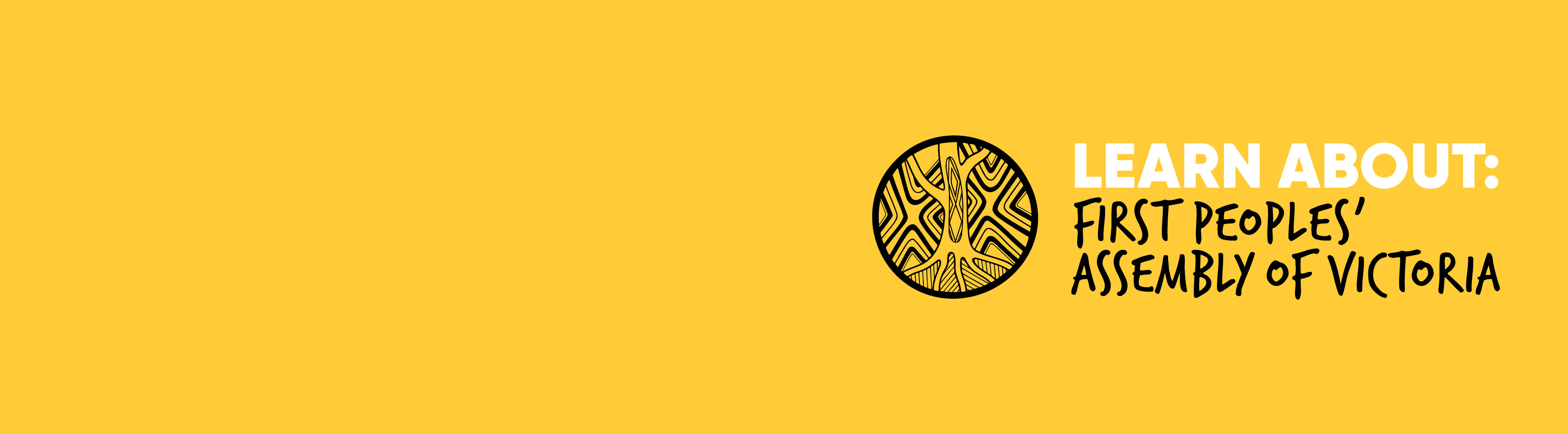 first peoples assembly of victoria logo on yellow background