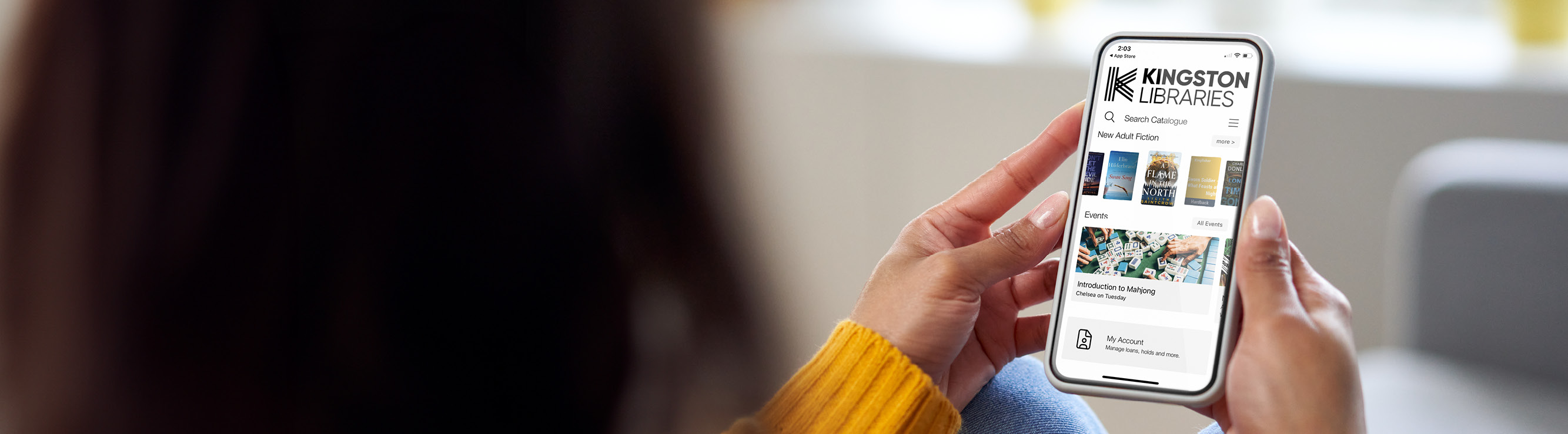 hands holding a mobile phone