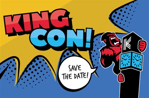 animation of King Con save the date