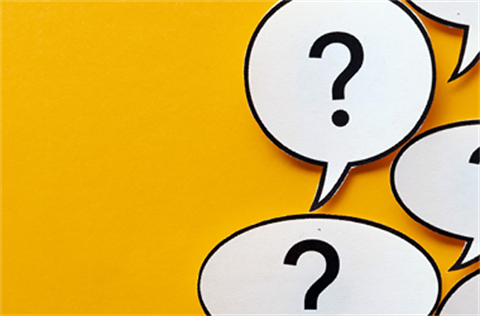 yellow background with question marks