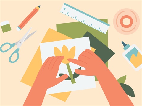 animated hands doing art