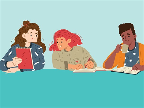 animated image of teens