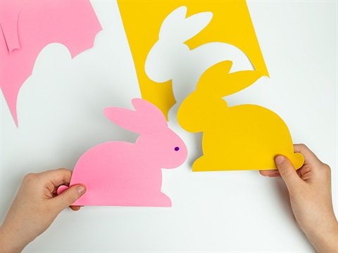 cardboard easter bunnies