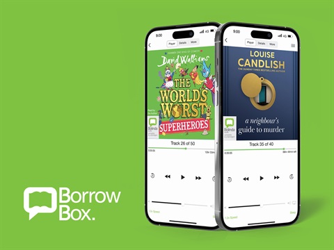 two phones on a green background
