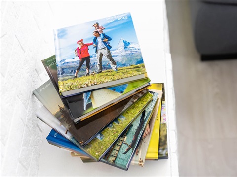 a pile of photo books
