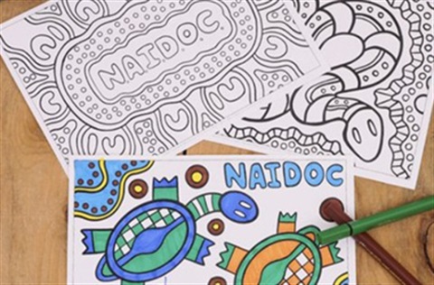 naidoc colour-in pages