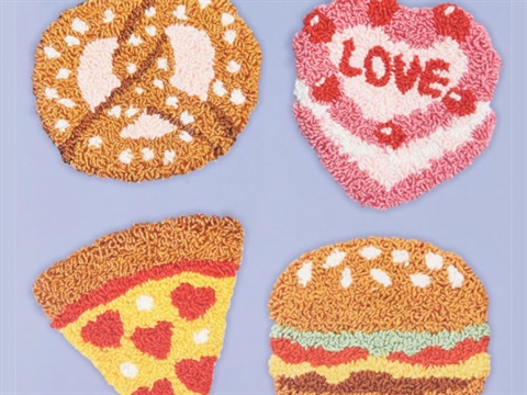 felted food pizza cake burger